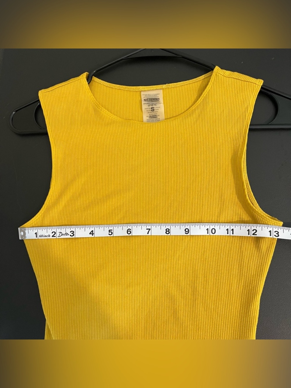 Kittenish Ribbed One-Piece Bodysuit - Mustard- Small - Picture 5 of 7